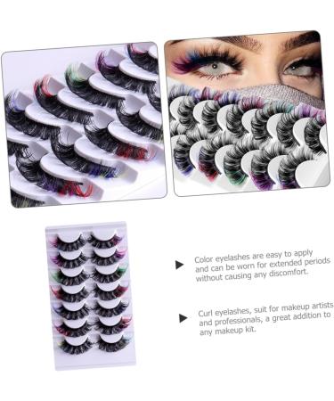 FOMIYES 7 Pairs False Lashes Fake Eyelashes Color Lashes Cosplay Lashes Colored Lash Extensions Eyelashes with Color Colored Eyelashes Lash Clusters Fake Lashes Dense Chemical Fiber Extend - Buy Online on GoSupps.com