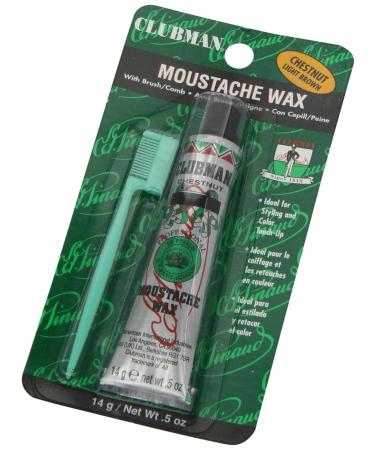 Clubman Moustache Wax - Chestnut 0.5 oz | Hang Pack | Premium Quality - Buy Online on GoSupps.com