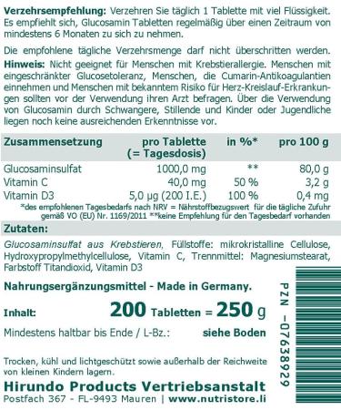 Glucosamine 1000 mg Tablets - 200 Count - 6-7 Month Supply | Fast International Shipping - Buy Online on GoSupps.com