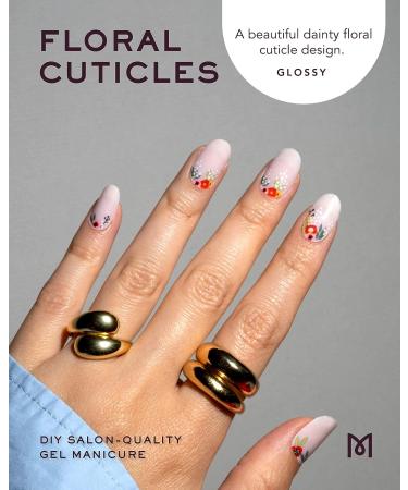 ManiMe Gel Nail Wraps - Floral Cuticles | Long Lasting Gel Nail Polish Strips | At-Home Salon-Quality Manicure | No UV Lamp Needed | 18pc Set with Nail File, Prep Pad, Mani Stick - Buy Online on GoSupps.com
