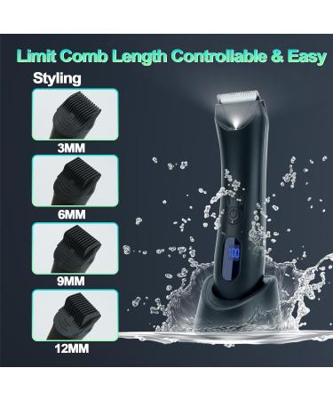 Wula Men's Body Hair Trimmer & Groomer - Waterproof, Rechargeable, Ceramic Blade, LED Light, Wet/Dry Use - Buy Online on GoSupps.com