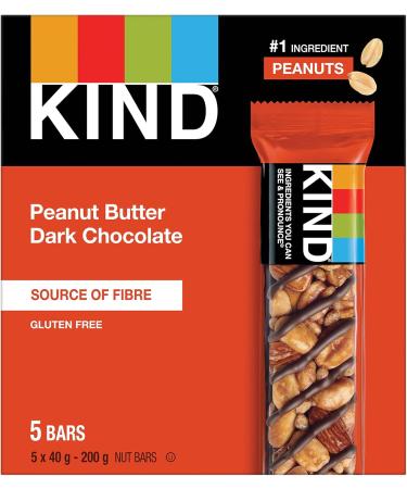 KIND Fruit & Nut Peanut Butter & Dark Chocolate Gluten Free Low Sugar 1.4 Ounce 5 Count Peanut Butter Dark Chocolate - Buy Online on GoSupps.com