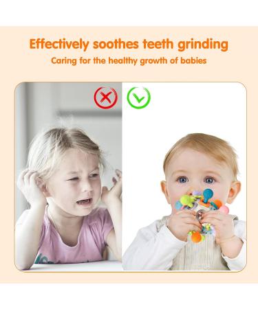 Baby Teeth Relief Toys | Montessori Rattling Balls & Soft Chew Toys | Ideal Gift for Infants 3+ Months - Buy Online on GoSupps.com