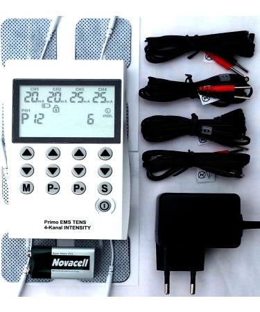 Tens device 4 channel pain therapy muscle stimulation ems 220 volt stimulus flow device 50 programs electrotherapy muscle building incl. ELOTEC health CD