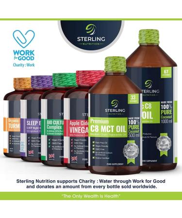 Premium 99.7% Pure C8 MCT Oil - Boost Ketones 3X - Keto & Bulletproof Coffee - Vegan - 500ml - Buy Online on GoSupps.com