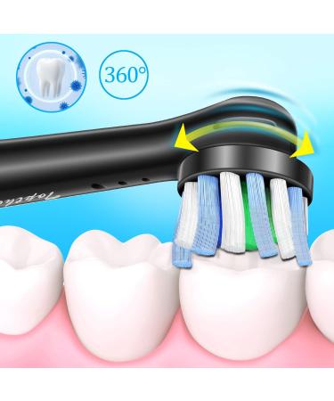 Toptheway Replacement Toothbrush Heads Compatible with Oral B Braun - 16 Pack, Black - Buy Online on GoSupps.com