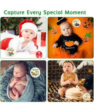 EQLEF Baby Milestone Cards Wooden 10pcs Milestone Baby Cards Baby Monthly Milestone Cards Newborn Milestone For Newborn Baby Gifts Photography Prop - Buy Online on GoSupps.com