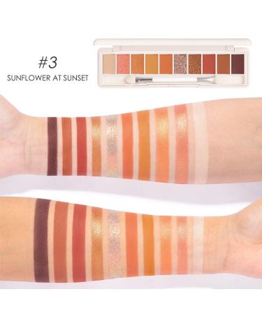 FOCALLURE Sunflower At Sunset Eyeshadow Palette - 10 Colors, Highly Pigmented Matte, Shimmer, Metallic Shades - Long Lasting Waterproof Eye Makeup Palette - Buy Online on GoSupps.com