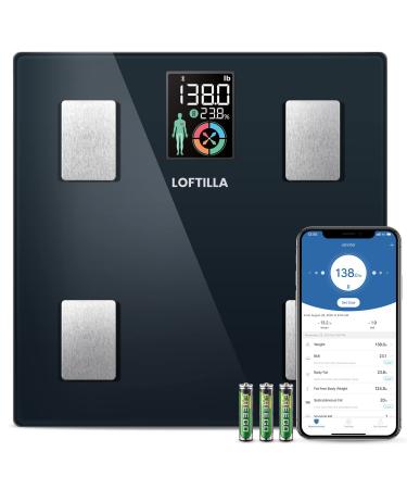 LOFTILLA Smart Scale for Body Weight, Weight Scale, Bathroom Scale, Body Fat Scale, Digital Scale with Color LCD Screen and Upgraded Accuracy, 400lbs, Dark Blue