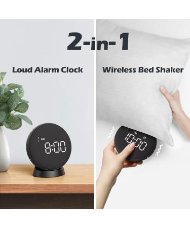 REACHER 2-in-1 Unified Loud Bed Shaker & Vibrating Alarm Clock - Black - Buy Online on GoSupps.com