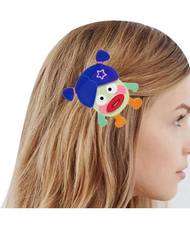 amangul Dopamine Look Hair Clip for Hot Girls Cute Ugly Doll Shape Hair Barrettes Ponytail Bangs Hair Clip for Teens Girls(Blue Hair) - Buy Online on GoSupps.com