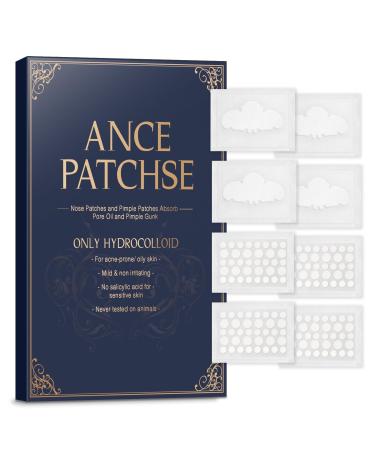 144 Pi ces Patch Bouton et 4 Patch Point Noir Nez Patchs Hydrocollo des Cache-Imperfections Invisibles Jour et Nuit limine Efficacement l'Acn et les Points Noirs pour Tous Types de Peau