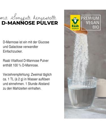 Raab Vitalfood D-Mannose Powder 220g | Pure D-Mannose for Urinary Health | International Shipping - Buy Online on GoSupps.com
