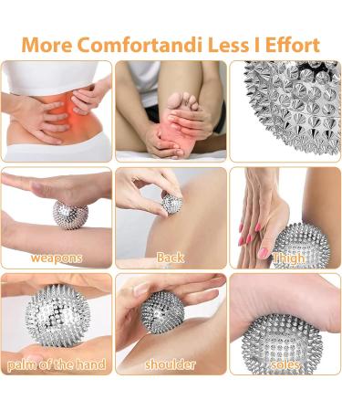 Roinaaid Hedgehog Ball Set - 2 Metal Acupressure Rings & 5 Magnetic Bracelets for Stress Relief & Massage - International Shipping Available - Buy Online on GoSupps.com