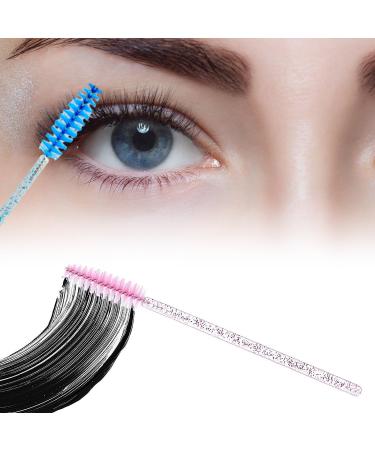 Mascara Wands Eyebrow Brush Applicator Glittered Eye Lash Brush Eyebrow Spoolie Brush Makeup Brush for EyeLash Extension and Makeup 100 Pcs Blue and Purple - Buy Online on GoSupps.com