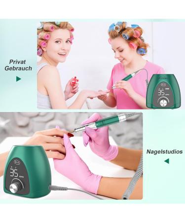 Electric Nail File - 35000 RPM Nail Miller 6-in-1 Manicure Set with LED Display for Gel & Acrylic Nails | Safe for Beginners & Professionals - Buy Online on GoSupps.com