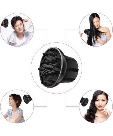FaHaner Universal Hair Diffuser for Blow Dryer | Professional D-1.38 inch to 2.68 inch Diffuser for Curly, Straight, Wavy Hair | Includes Free Scalp Massage Comb - Buy Online on GoSupps.com