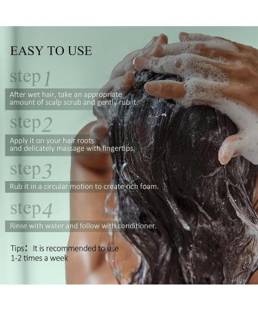 Shampooing exfoliant pour cuir chevelu avec romarin huile de menthe poivr e pour cuir chevelu traitement capillaire pour claircir et enlever l'accumulation de salet avec masseur - Buy Online on GoSupps.com
