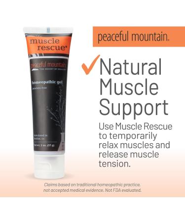 Buy Peaceful Mountain Muscle Rescue Gel - Homeopathic Pain Relief with Arnica & Comfrey - 2oz | Fast International Shipping - Buy Online on GoSupps.com