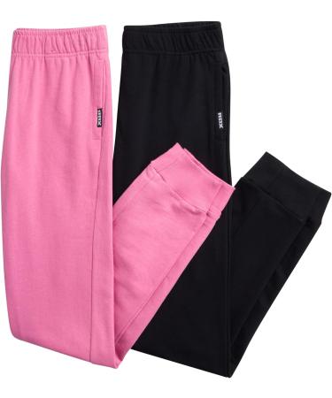 RBX Girls' Sweatpants 4-Pack Active Fleece Jogger Pants (Sizes 4-16) White/Mint Black/Rose Black 10-12 - Buy Online on GoSupps.com