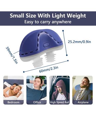 Electric Silicone Anti Snore Device - Blue, Size 60 x 25.2 x 39mm - Stop Snoring, Improve Sleep Quality, Air Purifier and Breathing Aid for Pure Sleep - Buy Online on GoSupps.com