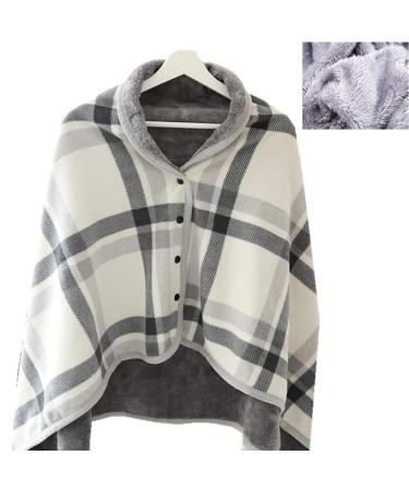 Composite Lamb Wool Blanket Wearable Thick Cloak Wheelchair Blanket Warm Cover Universally Suitable for Wheelchairs White