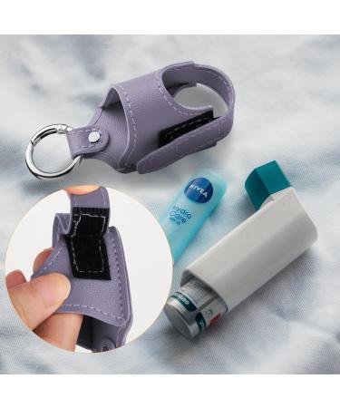 Beautyflier Asthma Inhaler Holder - Purple PU Leather Travel Handy Holder for Adults and Kids (Inhaler Not Included) - Buy Online on GoSupps.com