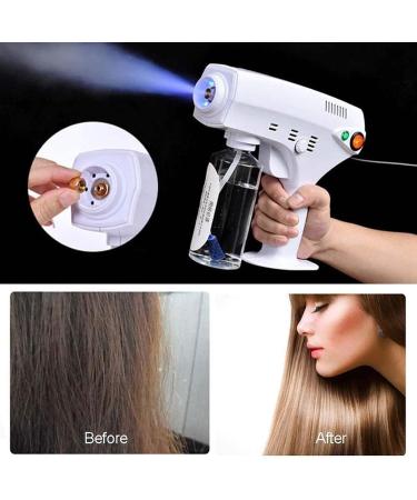 Portable Hair Nano Steamer Nano Spray Steamer with 260ml Liquid Container 0.26 nm Vapor Fog Molecules Adjustable Intensity and Detachable Nozzle for Home Office Hotel Hospital - Buy Online on GoSupps.com