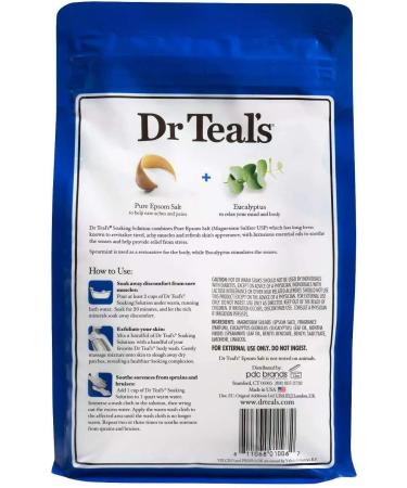 Dr Teal's Epsom Salt Bath Combo Pack - 6 lbs Total - Relax & Relief with Eucalyptus & Spearmint, Nourish & Protect with Coconut Oil - Buy Online on GoSupps.com