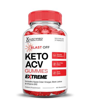 Blast Off Keto ACV Gummies Extreme 2000MG Blast Keto Gummies Apple Cider Vinegar Formulated with Pomegranate Beet Juice Powder B12 Vegan Non GMO 60 Gummys 60 Count (Pack of 1) - Buy Online on GoSupps.com