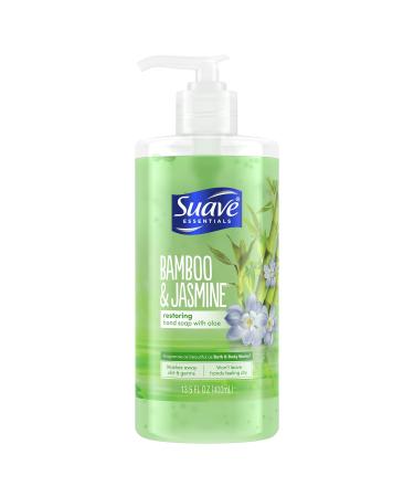 Suave Restoring Liquid Hand Soap Washes Away Dirt and Germs Bamboo and Jasmine Hand Soap that Won't Leave Hands Feeling Dry 13.5 oz