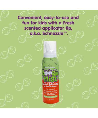 Boogie Mist Baby Saline Nasal Spray 3.1 oz (Pack of 3) | Gentle Nasal Decongestant with Saline for Fresh Relief - Buy Online on GoSupps.com
