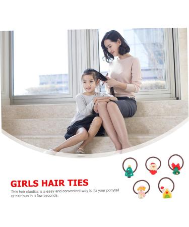 FOMIYES 10 Pairs Hair Rope Ponytail Hair Rings Christmas Plush Hair Ties Santa Hair Holder Festival Ponytail Holder Christmas Elastic Hair Ties Xmas Hair Ring Bracket Girl Bow Tie Plastic - Buy Online on GoSupps.com
