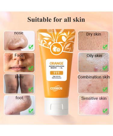 Orange Enzymes Exfoliating Scrub Gel | Deep Cleansing Facial & Body Peeling Gel | Moisturizing Skin Exfoliator (50g) - Shop Now - Buy Online on GoSupps.com