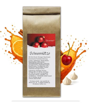 Quertee Set of 2 Christmas teas in a gift box with a bow - Winter Fruit Tea - Winter Almond and Snow Hats - 100g Quertee - Buy Online on GoSupps.com