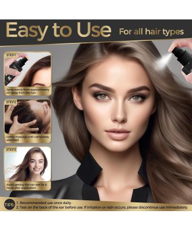 Hair Growth Serum - Organic Black Rice Water Spray for Thicker Fuller Hair - 3.38 Ounces - Boost Hair Regrowth & Combat Hair Loss - Buy Online on GoSupps.com