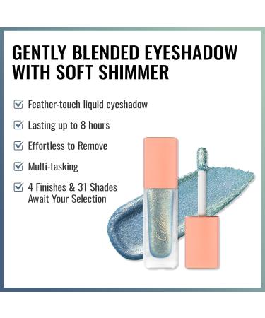 Oulac Liquid Glitter Eyeshadow Shimmer Eyeshadow & Eyeliner | Shiny Teal with Gold and Emerald Sparkle Blendable Sparkly Eye Make-up Crease Resistant Vegan Cruelty-Free 5.4g Electric Eel (14) - Buy Online on GoSupps.com