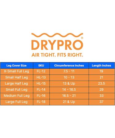 DRYPRO Waterproof Leg Cast Cover - Full Leg - Large Size - Kids & Adults - Bath, Shower, Swimming - Pack of 1 - Buy Online on GoSupps.com