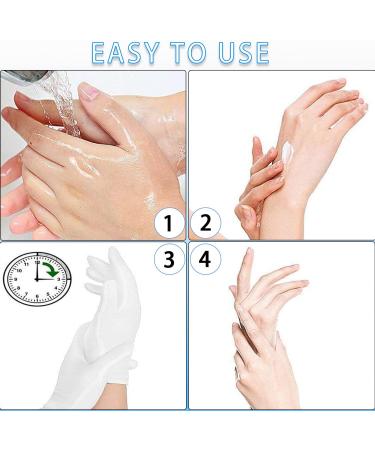 Buy Reusable White Cotton Gloves for Moisturizing Dry Hands & Eczema | Perfect for Sleeping | International Shipping - Buy Online on GoSupps.com