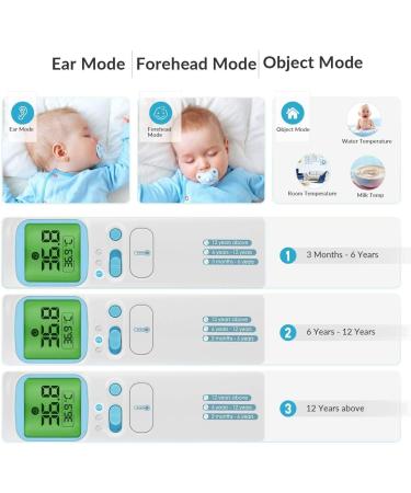 Infrared Digital Ear & Forehead Thermometer - Non-Contact Medical Temperature Thermometer for Adults, Children, Baby & Objects - Fever Alarm, Instant Reading, Memory Function - Buy Online on GoSupps.com
