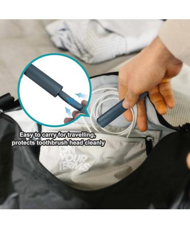 Travel Rinser Toothbrush - 2-in-1 Water Jet & Storage Compact & Stylish for Hygiene | International Shipping - Buy Online on GoSupps.com
