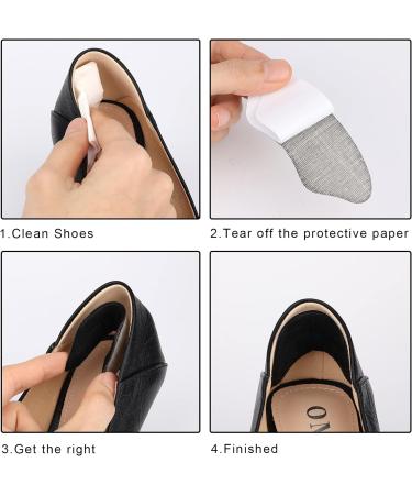 KINBOM 2 Pair Self-Adhesive Heel Grips Cushions for Loose Shoes - Black | Heel Pads for High Heels, Sneakers, Men, Women - Buy Online on GoSupps.com