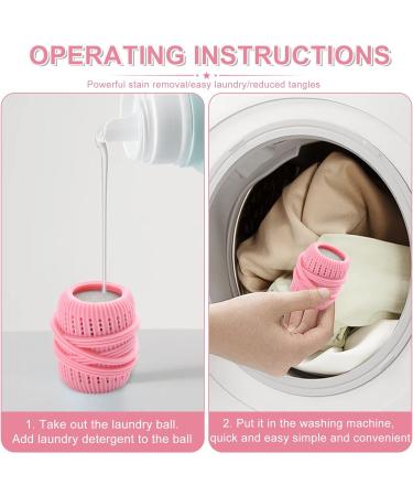 Pack of 3 Washing Balls for Washing Machine Washing Ball Dryer Ball Washing Ball for Washing Machine Dryer Balls for Tumble Dryer Reusable for Home Clothing Cleaning (Pink Green Light Green) Pink + Green + Light Green - Buy Online on GoSupps.com