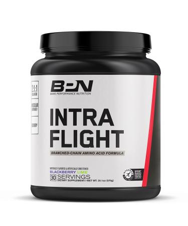 Bare Performance Nutrition, Intra-Flight, Branch Chain Amino Acids, Ultimate Endurance Supplement, Increase Endurance and Stamina, 2:1:1 BCAA + Recovery (30 Servings, BlackBerry Lime)
