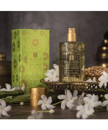 SPA CEYLON Wonder Oil Night Jasmine | Organic Moisturizing Body Oil | Ayurvedic Skin & Hair Vitality | Vegan & Non-Greasy | International Shipping - Buy Online on GoSupps.com