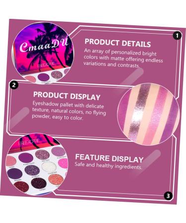 Healeved 3 Boxes Eyeshadow Palette Cosmetic Accessory Makeup Pallet Glitter Eye Shadow Plastic Colorful 1 count (Pack of 1) Colorfulx3pcs - Buy Online on GoSupps.com