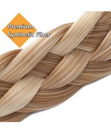Silk-Co Women s 5-Strand Blonde Braided Headband | Vintage Elastic Hair Band for Weddings | Hair Tie & Extensions | 3.8cm Wide Blonde & Honey Blonde - Buy Online on GoSupps.com