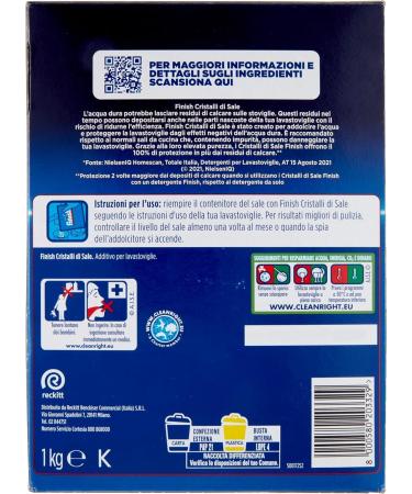 Buy Finish Salz-Kristalle 1 kg - Premium Dishwasher Salt for Sparkling Clean Dishes | International Shipping Available - Buy Online on GoSupps.com