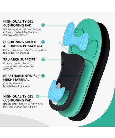 3angni Orthopedic Insoles for Heel Spur & Plantar Fasciitis - Comfortable Flat Foot Support for Men & Women Size EU 41-42 (27cm) - Ideal for Work Shoes - Buy Online on GoSupps.com