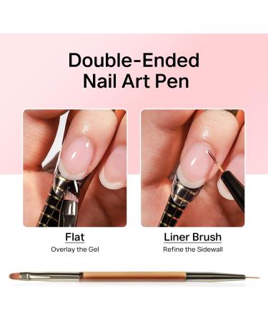  MIZHSE MIZHSE 2pcs 8 in 1 Multi-Functional 3D Gel Clear Builder Precision Tip for Nail Charms Rhinestone Glue Sculpting Nail Extensions Modelling 15ml - Buy Online on GoSupps.com